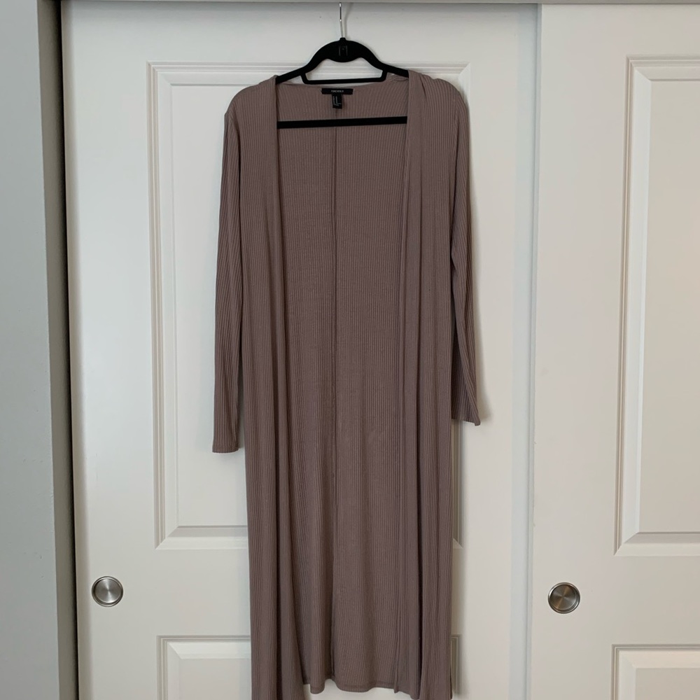 Tan long cardigan